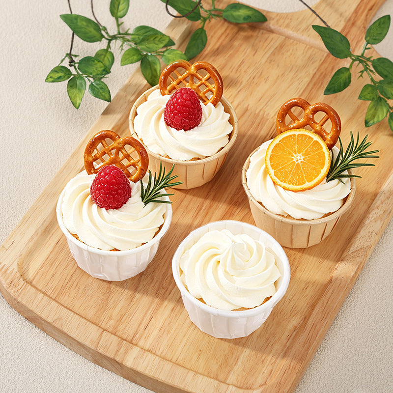 Custom Printed Rolled Rim Paper Baking Cups for Cupcakes & Muffins