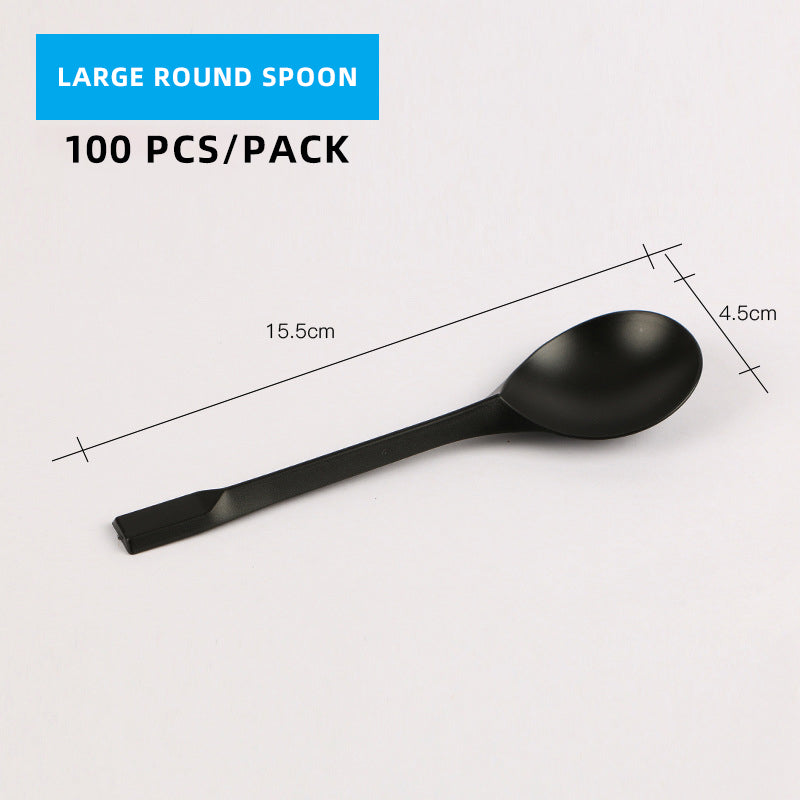 Black Plastic Cutlery Set