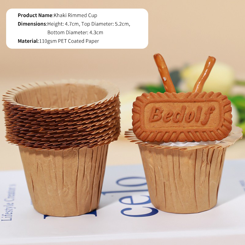 Custom Printed Rolled Rim Paper Baking Cups for Cupcakes & Muffins