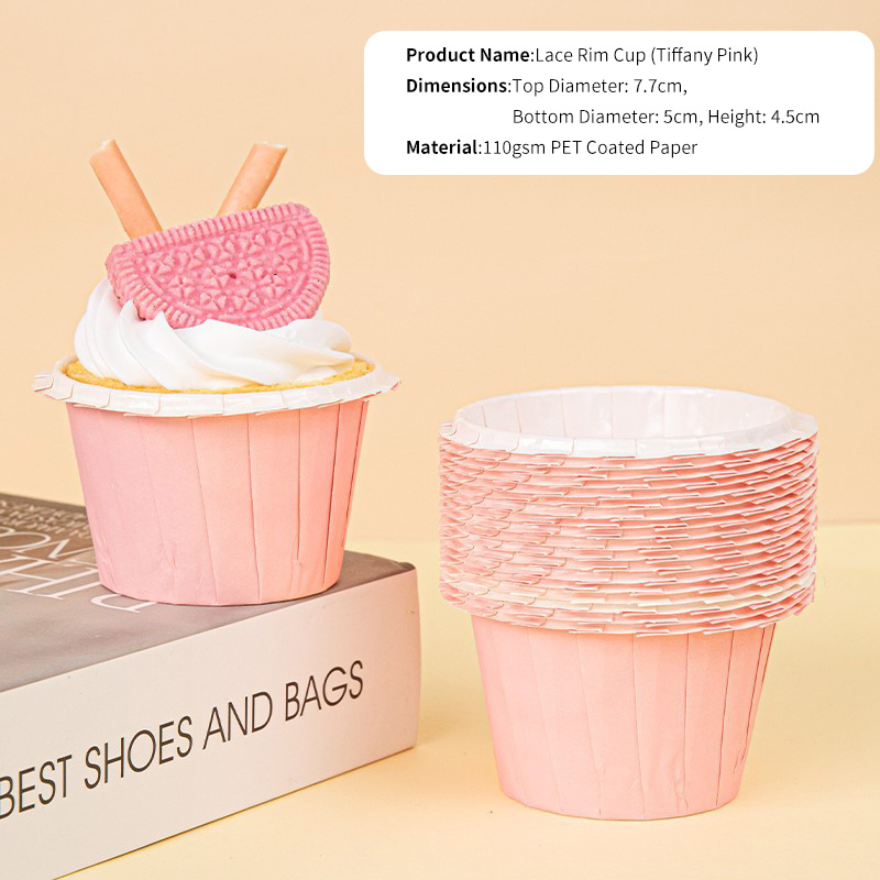 Custom Printed Rolled Rim Paper Baking Cups for Cupcakes & Muffins