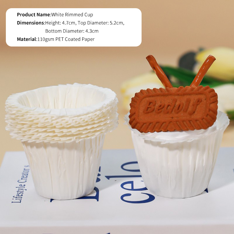 Custom Printed Rolled Rim Paper Baking Cups for Cupcakes & Muffins