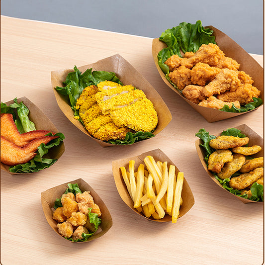 Paper Boat-shape Food Containers