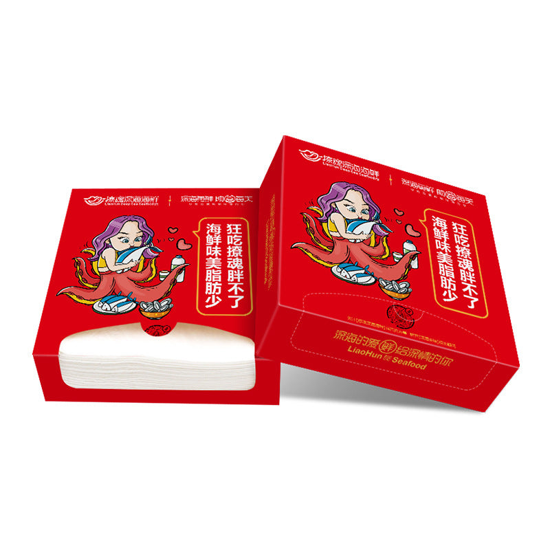 Paper Box Wrapped Napkins