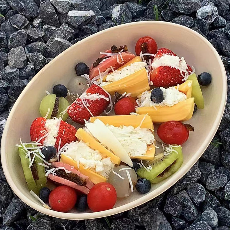 Pulp Oval Food Container