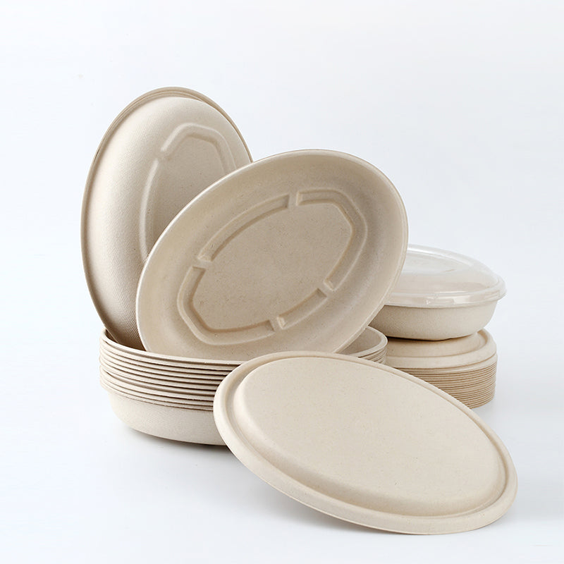 Pulp Oval Food Container