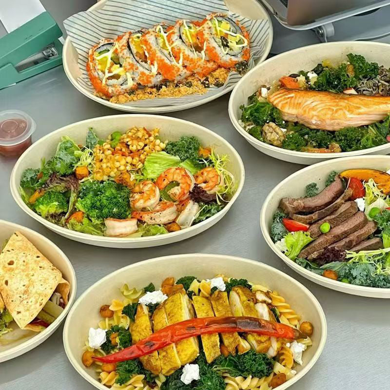 Pulp Oval Food Container