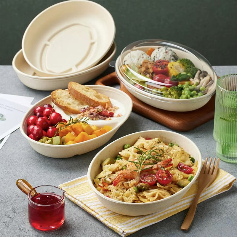 Pulp Oval Food Container