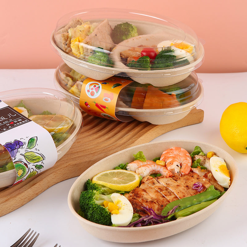 Pulp Oval Food Container