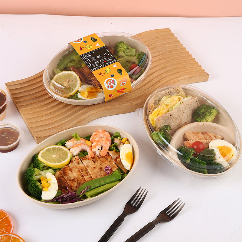 Pulp Oval Food Container