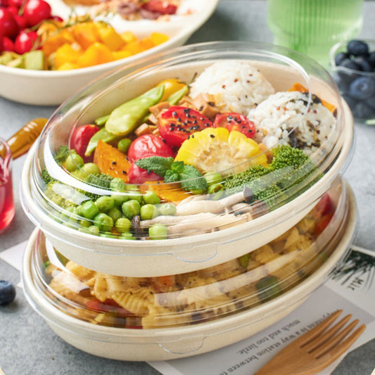 Pulp Oval Food Container