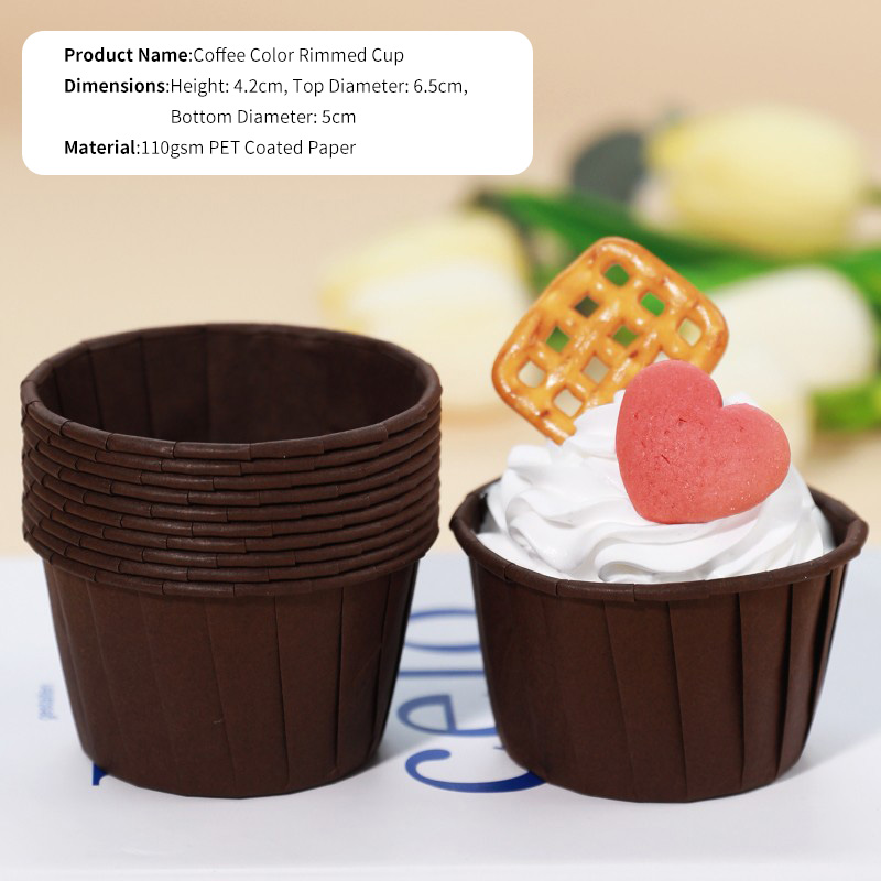 Custom Printed Rolled Rim Paper Baking Cups for Cupcakes & Muffins