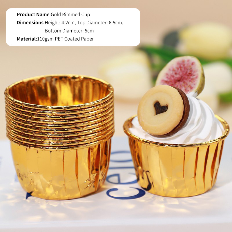 Custom Printed Rolled Rim Paper Baking Cups for Cupcakes & Muffins