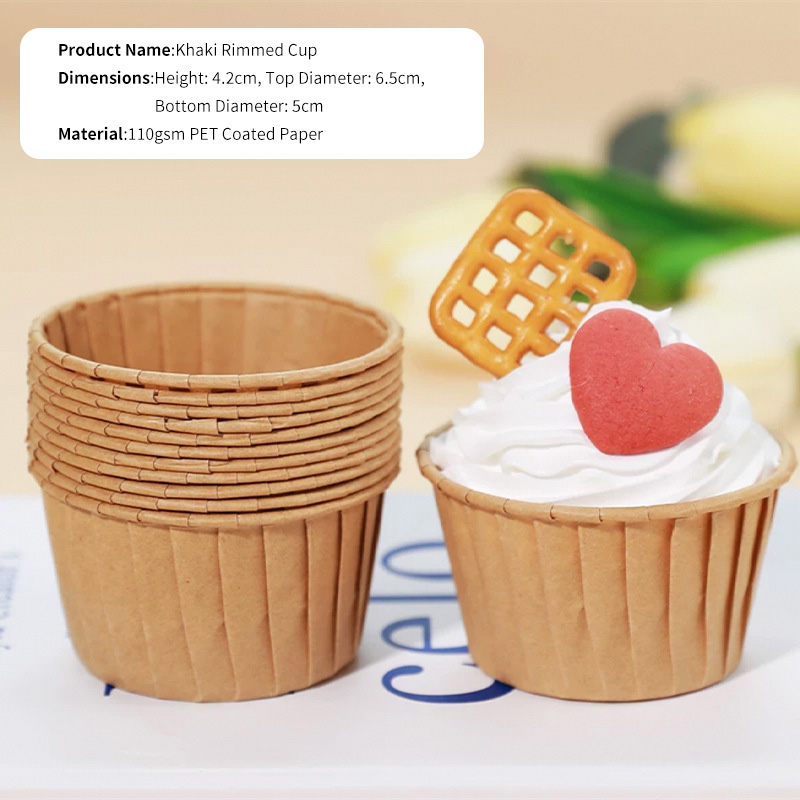 Custom Printed Rolled Rim Paper Baking Cups for Cupcakes & Muffins
