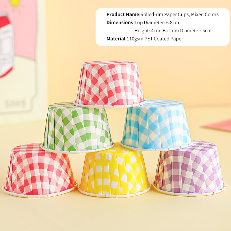 Custom Printed Rolled Rim Paper Baking Cups for Cupcakes & Muffins