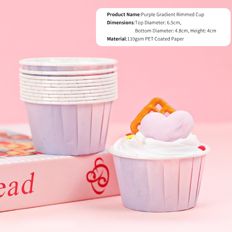 Custom Printed Rolled Rim Paper Baking Cups for Cupcakes & Muffins
