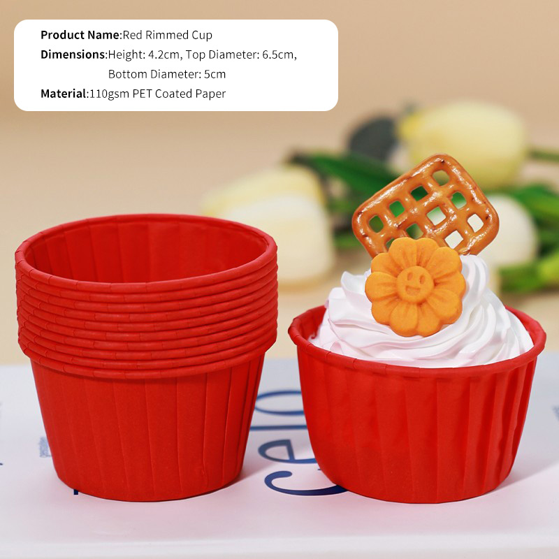 Custom Printed Rolled Rim Paper Baking Cups for Cupcakes & Muffins