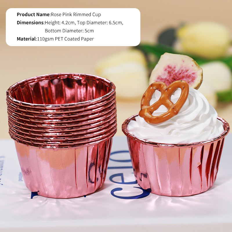 Custom Printed Rolled Rim Paper Baking Cups for Cupcakes & Muffins