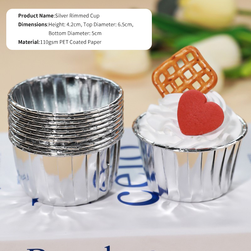 Custom Printed Rolled Rim Paper Baking Cups for Cupcakes & Muffins