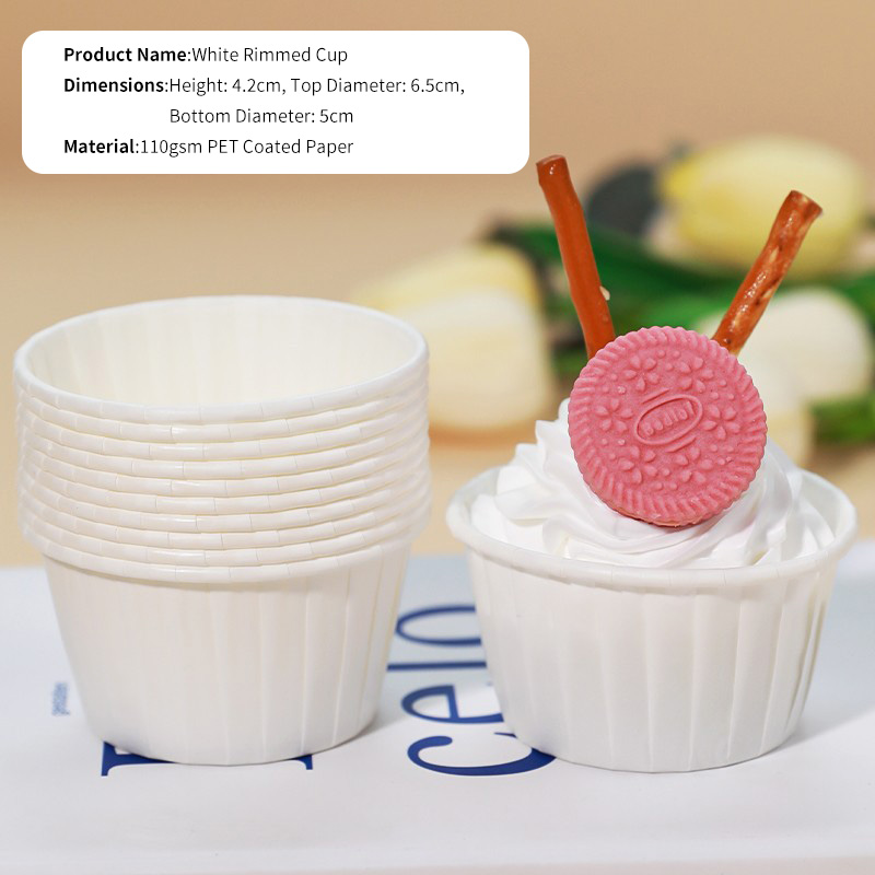 Custom Printed Rolled Rim Paper Baking Cups for Cupcakes & Muffins